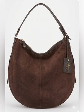 NWT Ashwood Luxury Leather Brown Suede Hobo Bag Slouchy Shoulder Purse Premium